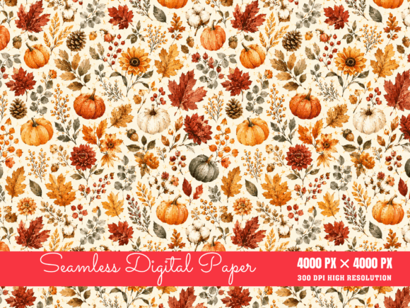 Autumn Digital Paper Seamless Background: Your Creative Shortcut to Warm, Cohesive Fall Design