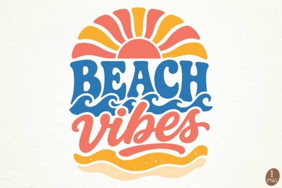 Beach Vibes PNG Design