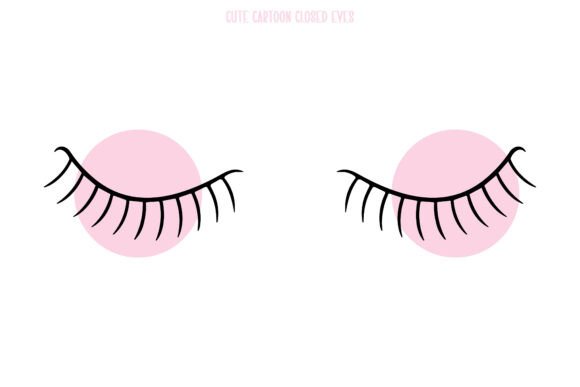 Bold Cartoon Eyelashes Vector Design
