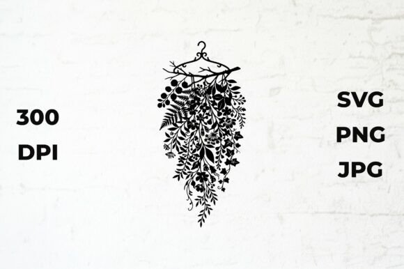 Botanical Floral Silhouette Vector Art