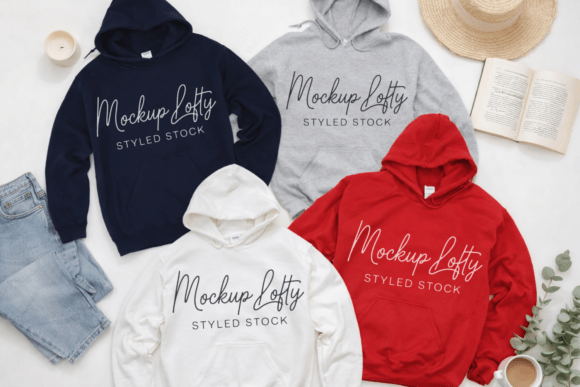 Family Blank Gildan 18500 Hooded Mockup