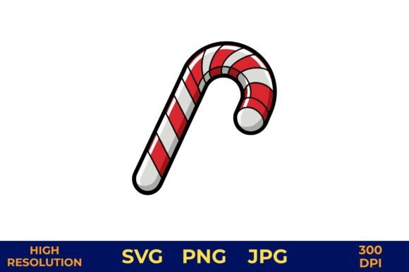 Festive Red and White Striped Candy Cane