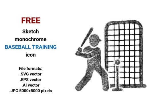 Free Sketch Baseball Training Icons: Scalable, Stylish Assets for Coaches, Designers & Developers