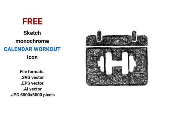 FREE Sketch Calendar Workout Icon