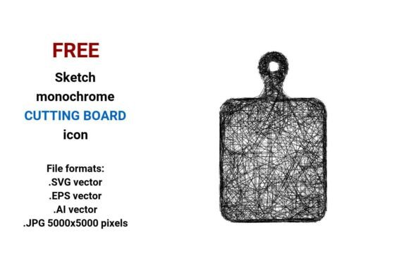 FREE Sketch Cutting Board Icon: Scalable, Stylish & Ready to Use