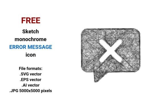 FREE Sketch Error Message Icon