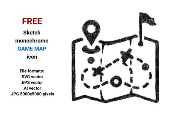 FREE Sketch Game Map Icon: A Strategic Design Asset for Modern Creators