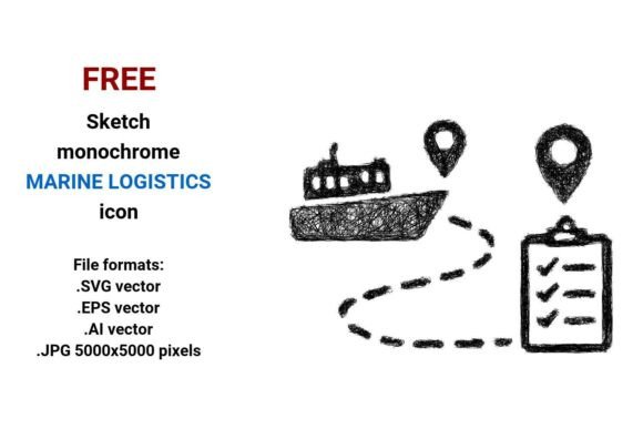 FREE Sketch Marine Logistics Icon: A Practical, Scalable Asset for Design and Communication
