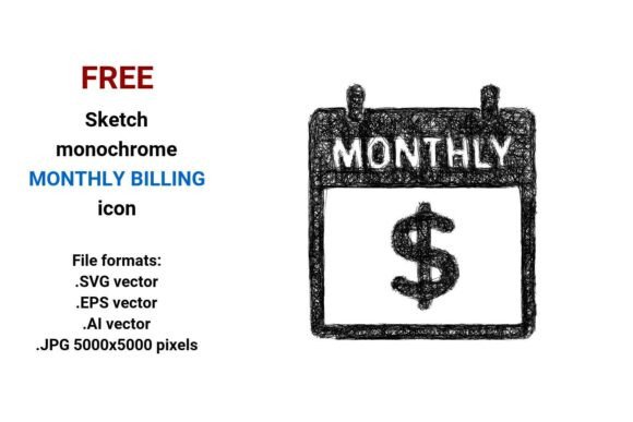 FREE Sketch Monthly Billing Icon: A Versatile, Scalable Design Asset for Modern Projects