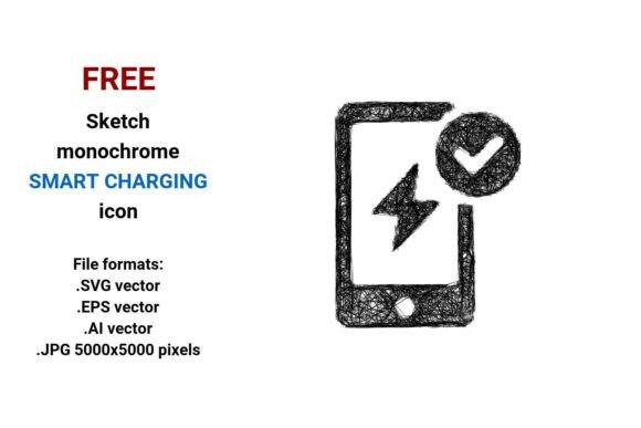 FREE Sketch Smart Charging Icon: A Versatile, Scalable Resource for Modern Design