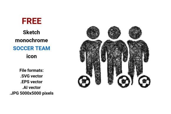FREE Sketch Soccer Team Icon
