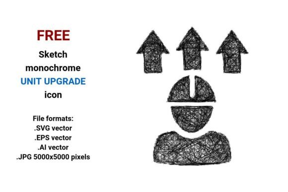 FREE Sketch Unit Upgrade Icon: A Versatile Vector Resource for Game Designers, UI Developers, and Creative Teams