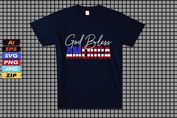 God Bless America: A Timeless Christian Design for Faith-Driven Creations