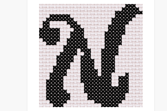 Handwritten Letter N Cross Stitch: A Simple, Elegant Way to Personalize Your Embroidery Projects