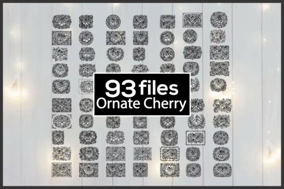 Ornate Cherry SVG Bundle: Elevate Your Creative Projects with 93 Refined Fruit & Floral Mandalas