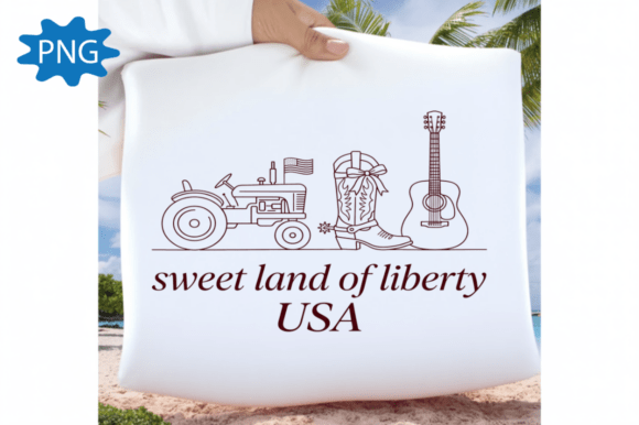 Patriotic Country Western Line Art PNG