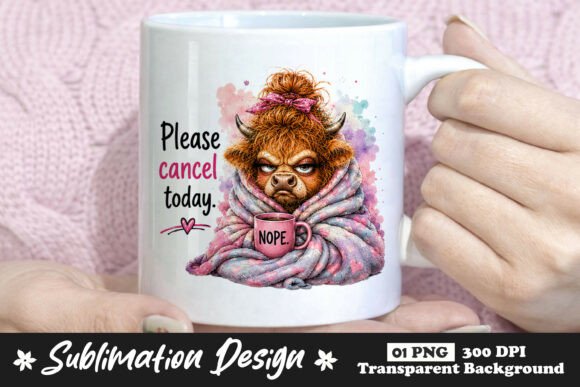 Please Cancel Today Highland Cow PNG: A Practical Digital Asset for Creative Projects