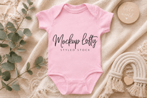 Rabbit Skins 4400 Spring Onesie Mockup