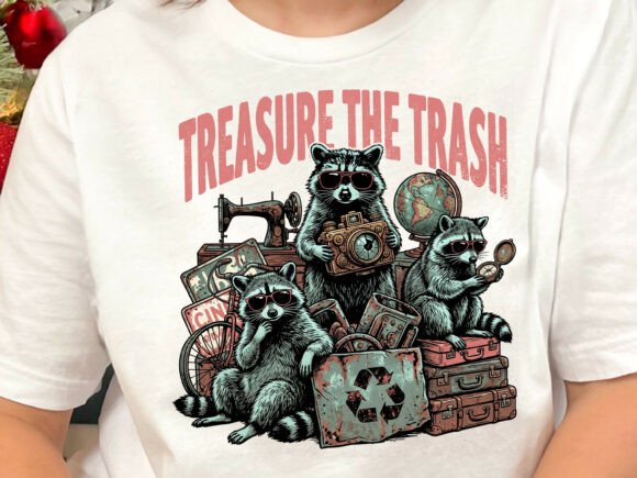 Treasure the Trash PNG, Funny Raccoon
