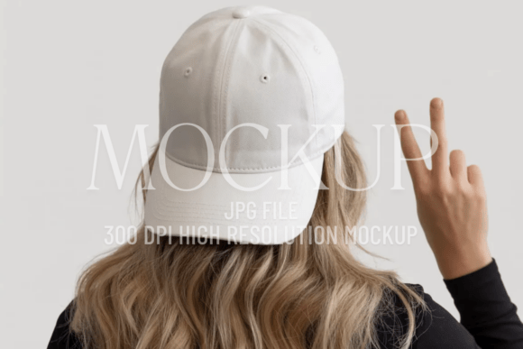 White Baseball Hat Mockup